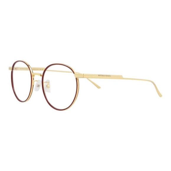 Bottega Veneta Unisex Round/Oval Gold Gold Transparent Fashion Designer Eyewear - Picture 1 of 4